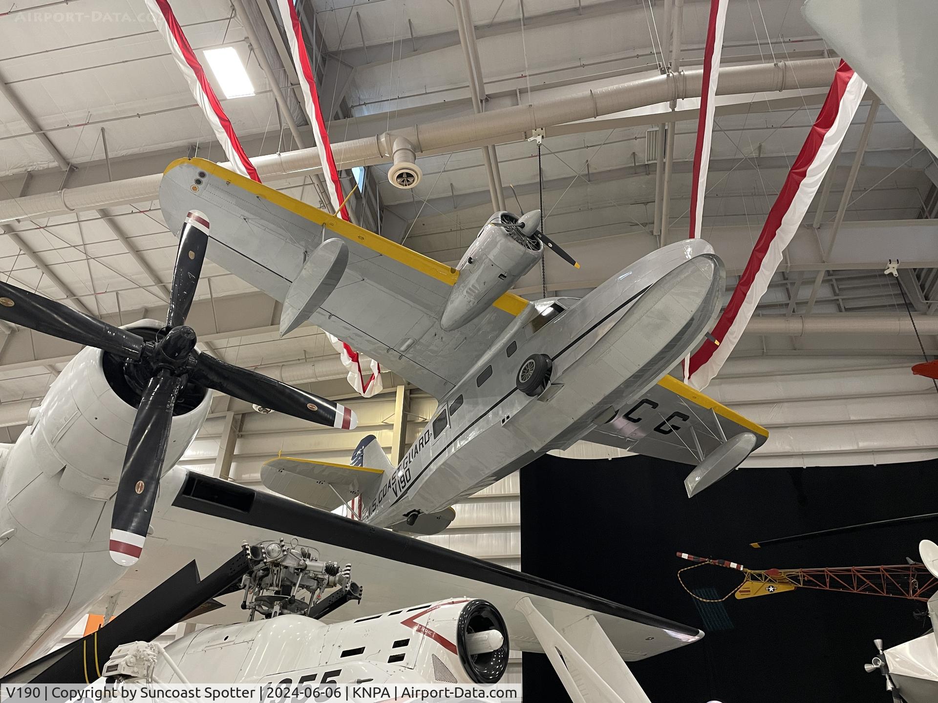 V190, Grumman JRF-3 Goose C/N 1085, A US Coast Guard JRF Goose sits on display at the National Naval Aviation Museum