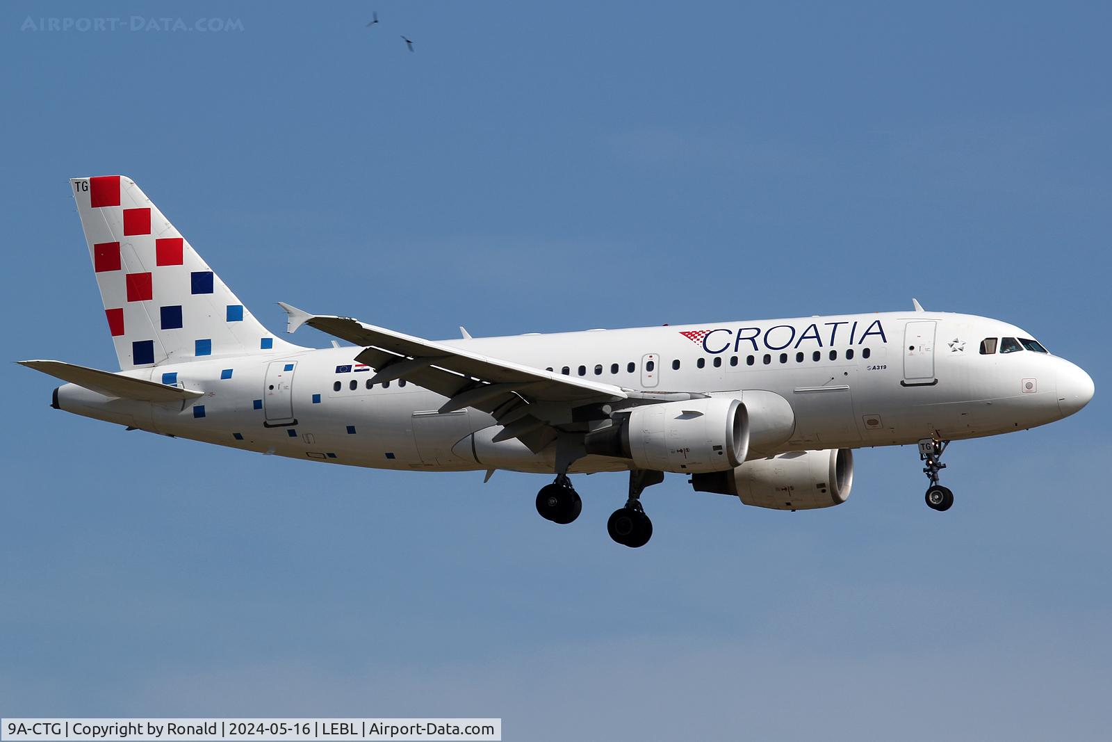9A-CTG, 1998 Airbus A319-112 C/N 767, at bcn