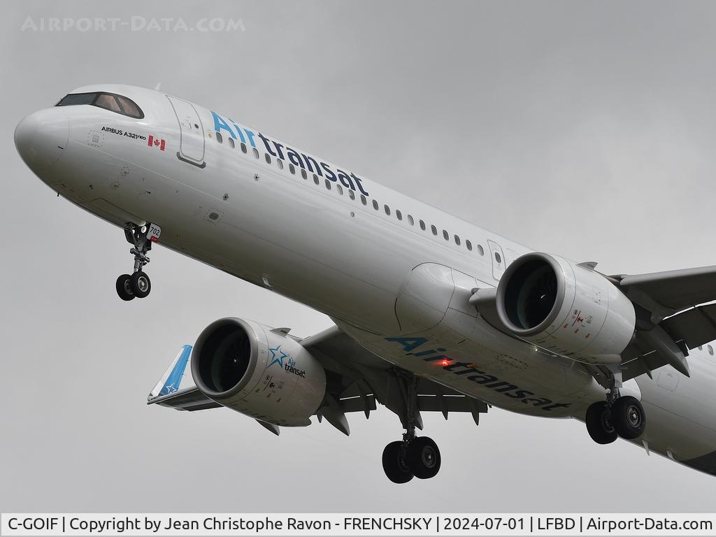 C-GOIF, 2019 Airbus A321-271NX C/N 8876, Montreal (YUL)	Bordeaux (BOD)	TS516