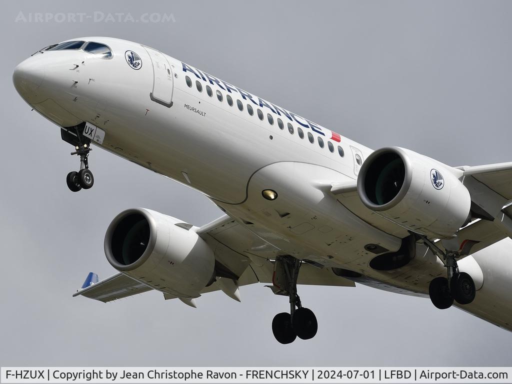 F-HZUX, 2022 Airbus A220-300 C/N 55218, Paris (CDG)	Bordeaux (BOD)	AF7432