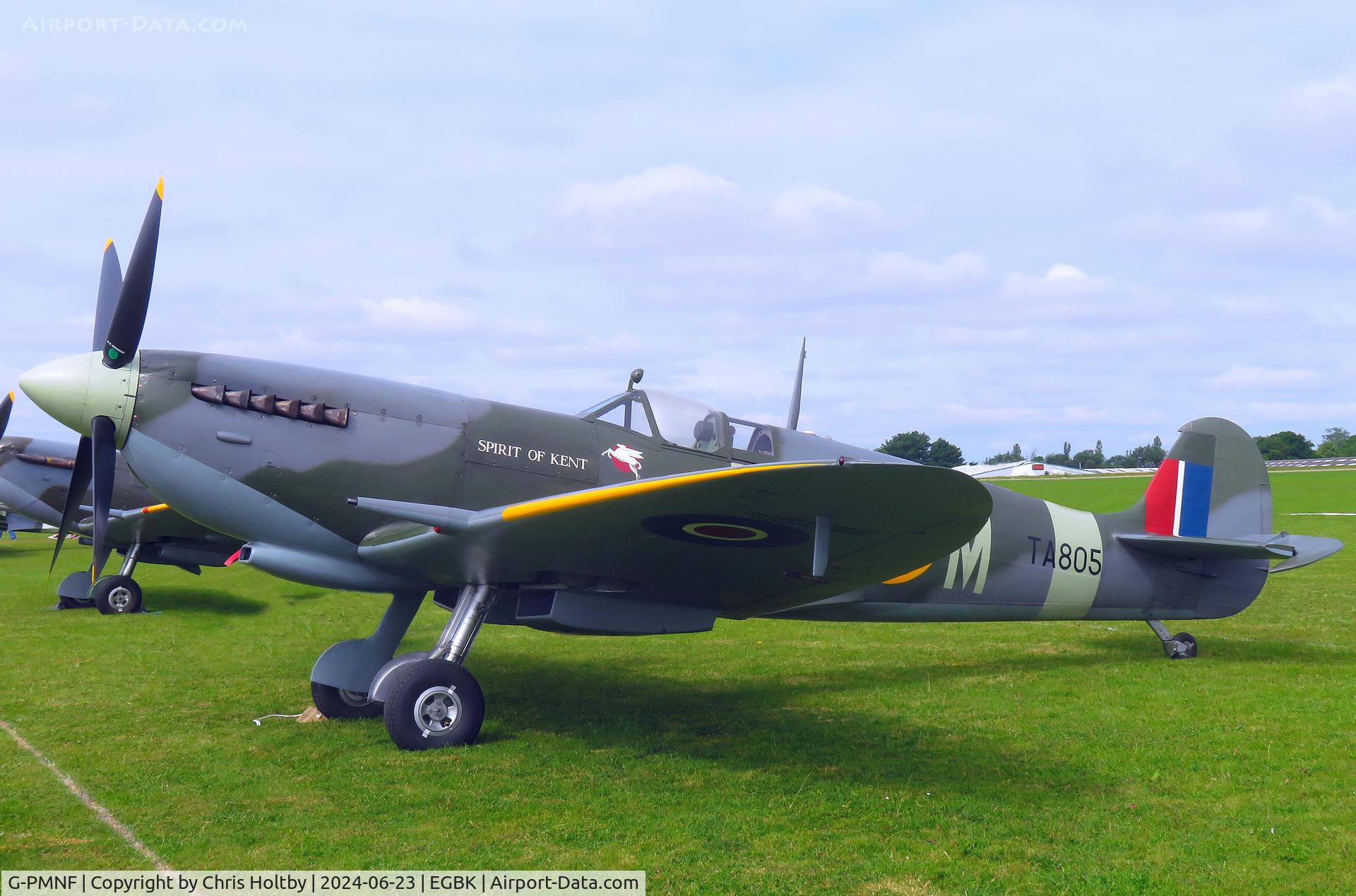 G-PMNF, 1944 Supermarine 361 Spitfire HF.IX C/N CBAF.10372, On the flight line at Sywell Airshow 2024