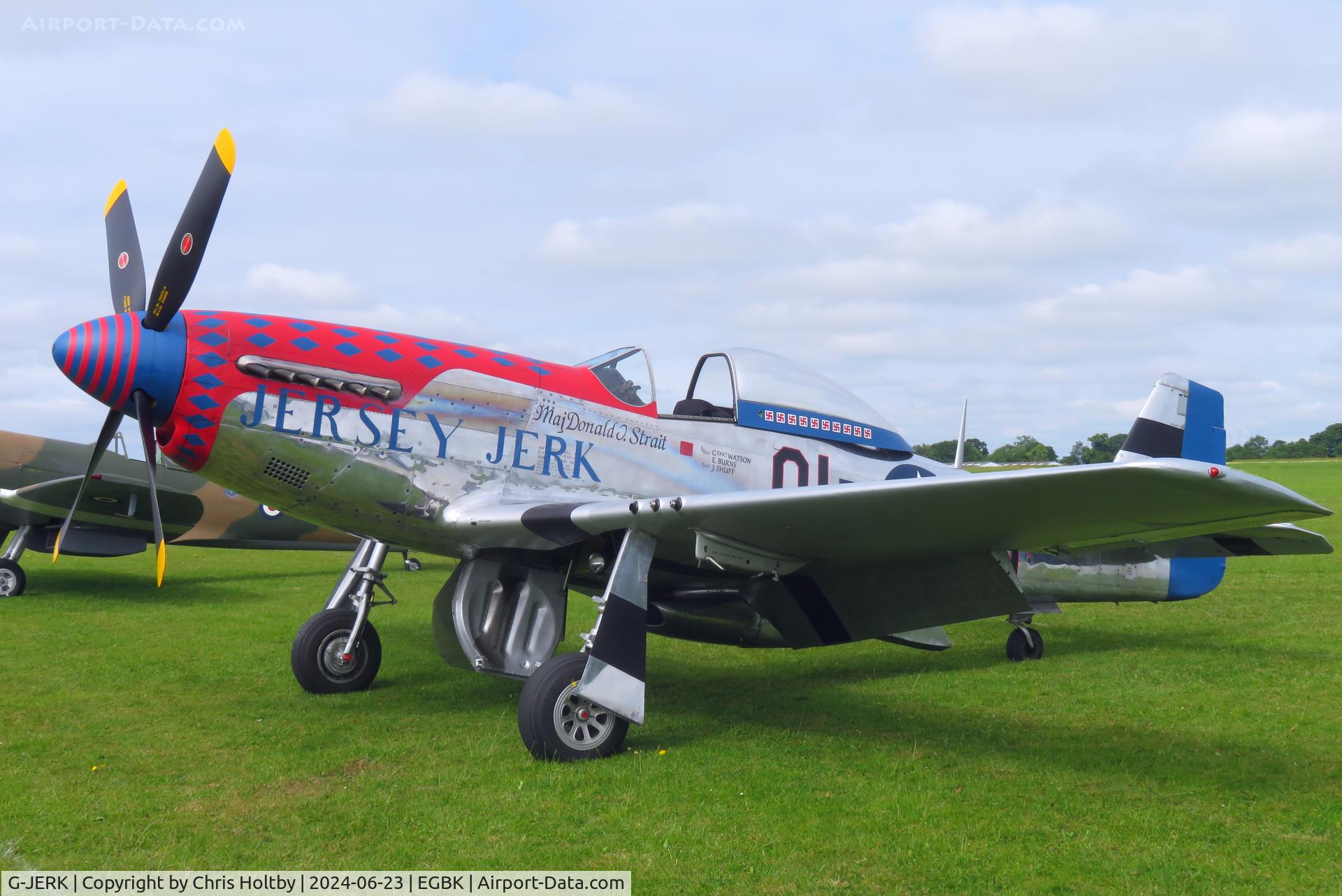 G-JERK, 1948 Commonwealth Aircraft Corporation CA-18 MK 21 (Mustang P-51D) C/N 1435, On the flight line at Sywell Airshow 2024