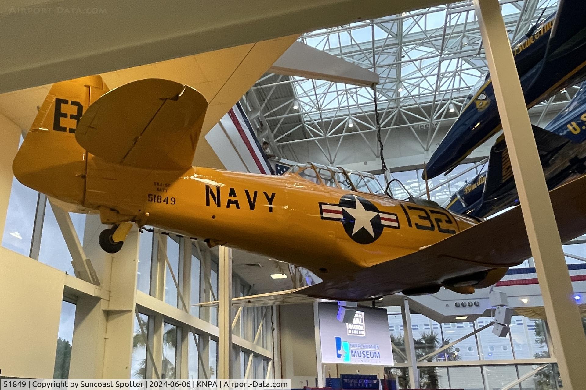 51849, North American SNJ-5 Texan Texan C/N 88-14827, A US Navy SNJ Texan sits on display at the National Naval Aviation Museum