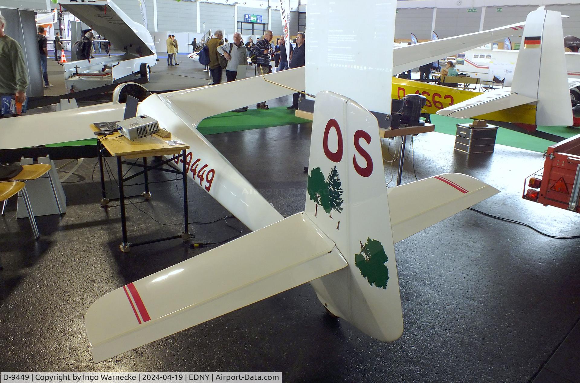 D-9449, 1974 Glasflugel H-201B Standard Libelle C/N 594, Glasflügel H-201B Standard Libelle at the AERO 2024, Friedrichshafen