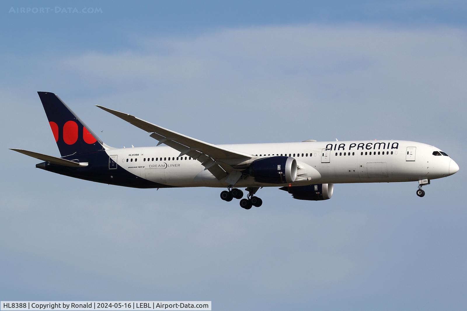 HL8388, 2020 Boeing 787-9 Dreamliner Dreamliner C/N 66409, at bcn