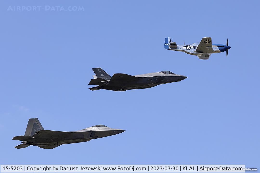 15-5203, Lockheed Martin F-35A Lightning II C/N AF-178, USAF Heritage flight P-51, F-22 and F-35