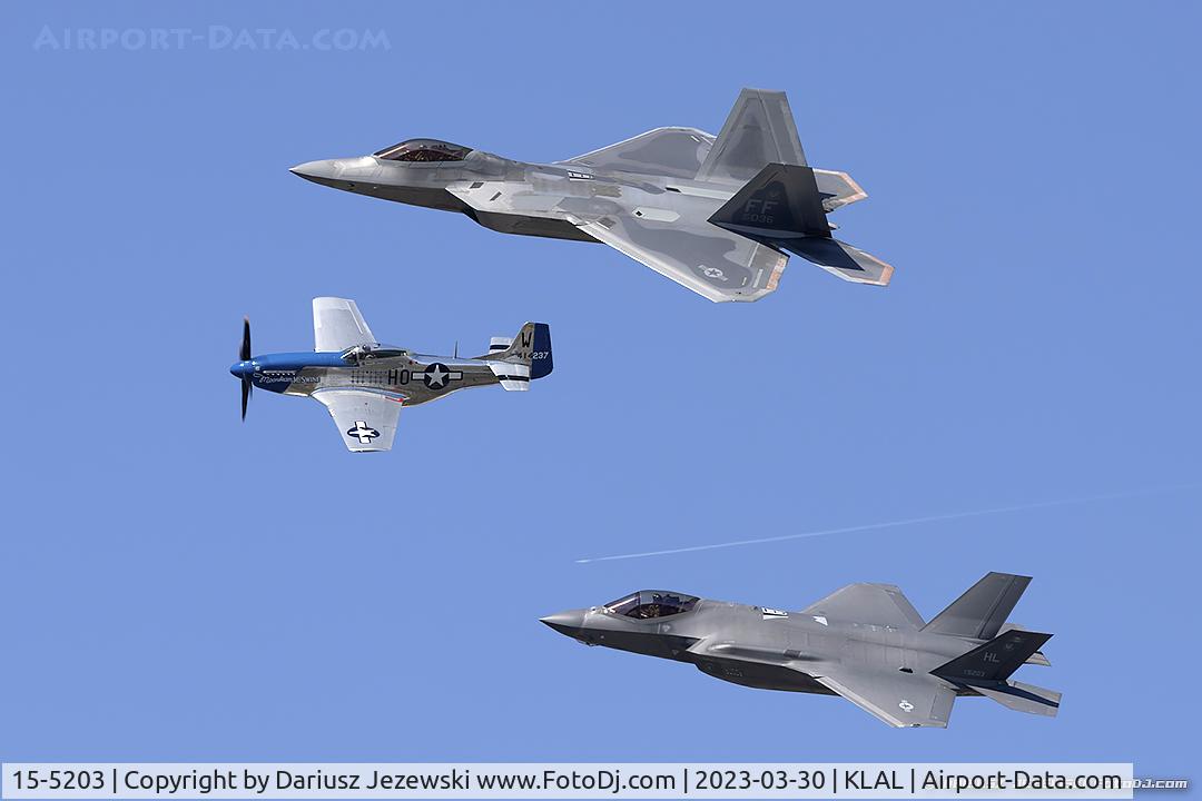 15-5203, Lockheed Martin F-35A Lightning II C/N AF-178, USAF Heritage flight P-51, F-22 and F-35