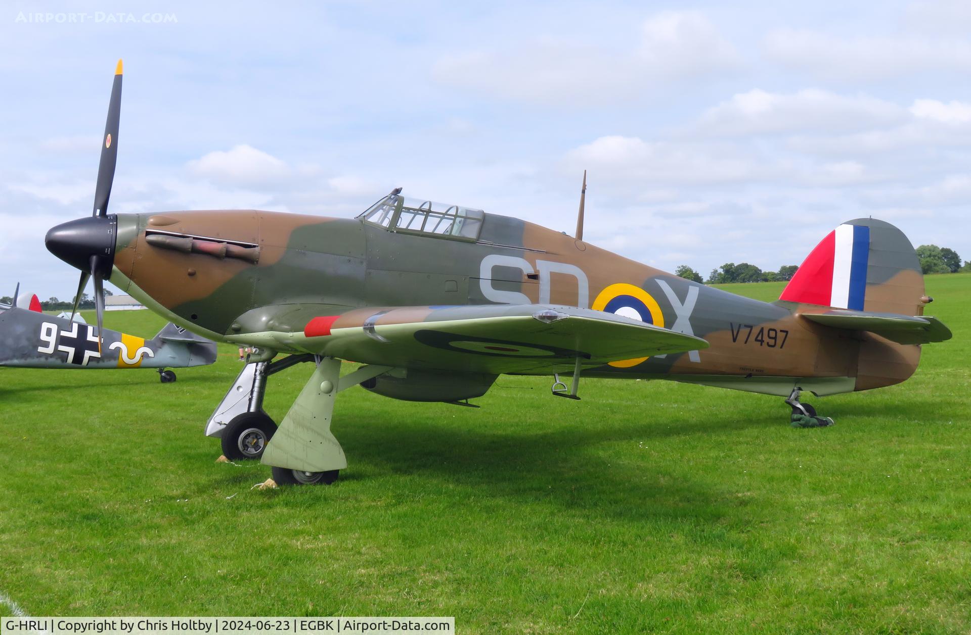 G-HRLI, 1940 Hawker Hurricane I C/N 41H-136172, On the flight line at Sywell Airshow 2024