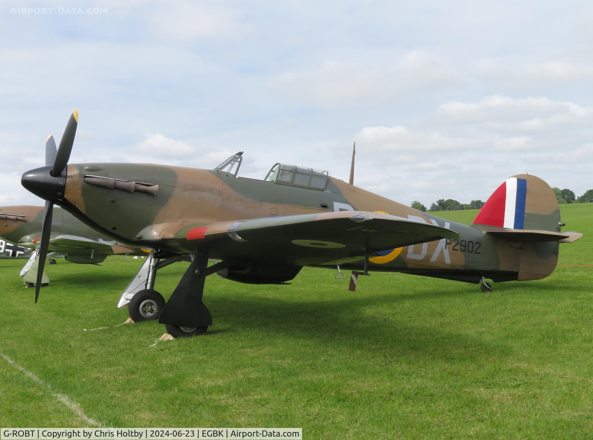 G-ROBT, 1940 Hawker Hurricane I C/N P2902, On the flight line at Sywell Airshow 2024