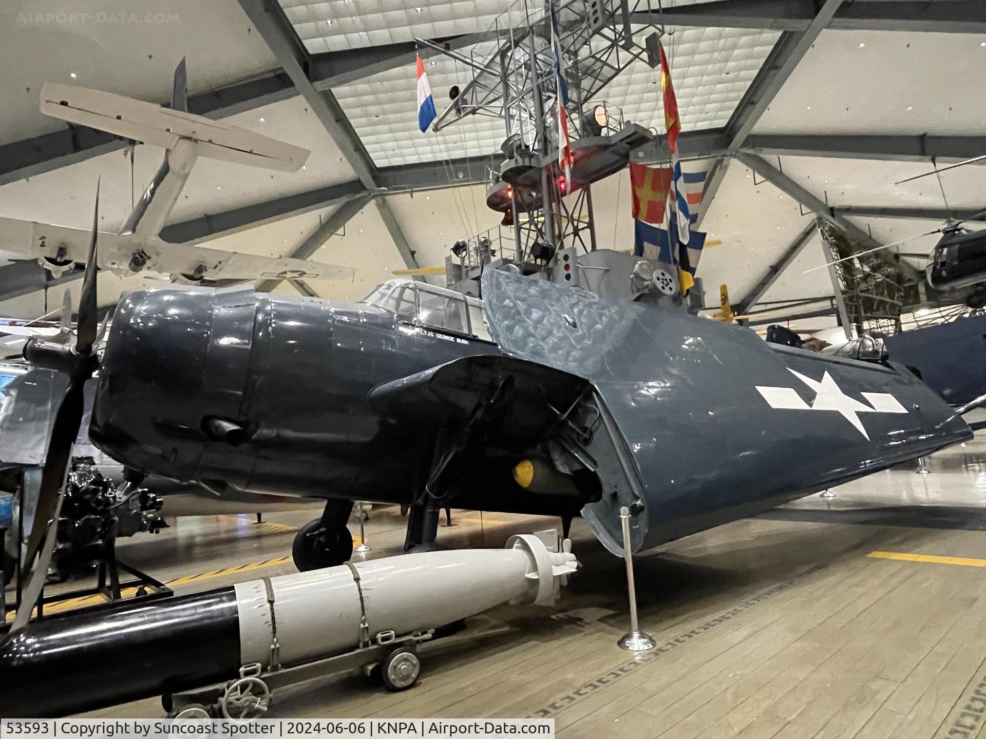 53593, 1945 Grumman TBM-3E Avenger C/N 3655, An US Navy TBM Avenger sits on display at the National Naval Aviation Museum