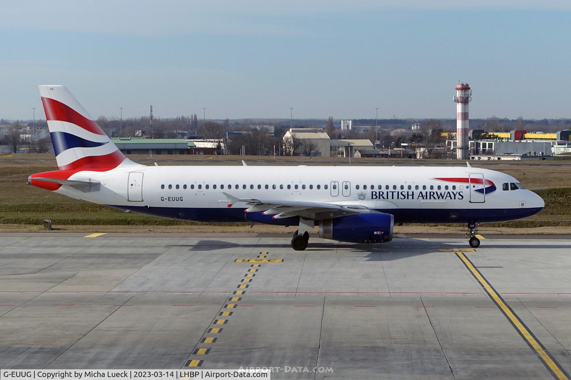 G-EUUG, 2002 Airbus A320-232 C/N 1829, At Budapest