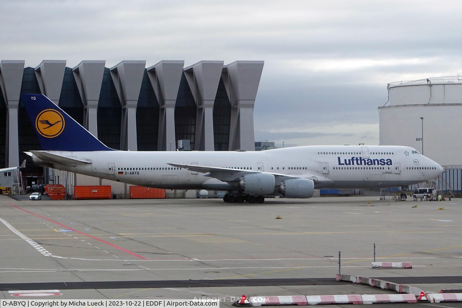 D-ABYQ, 2014 Boeing 747-830 C/N 37840, At Frankfurt