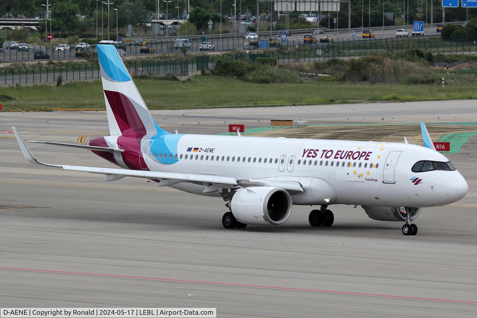 D-AENE, 2022 Airbus A320-251N C/N 10932, at bcn