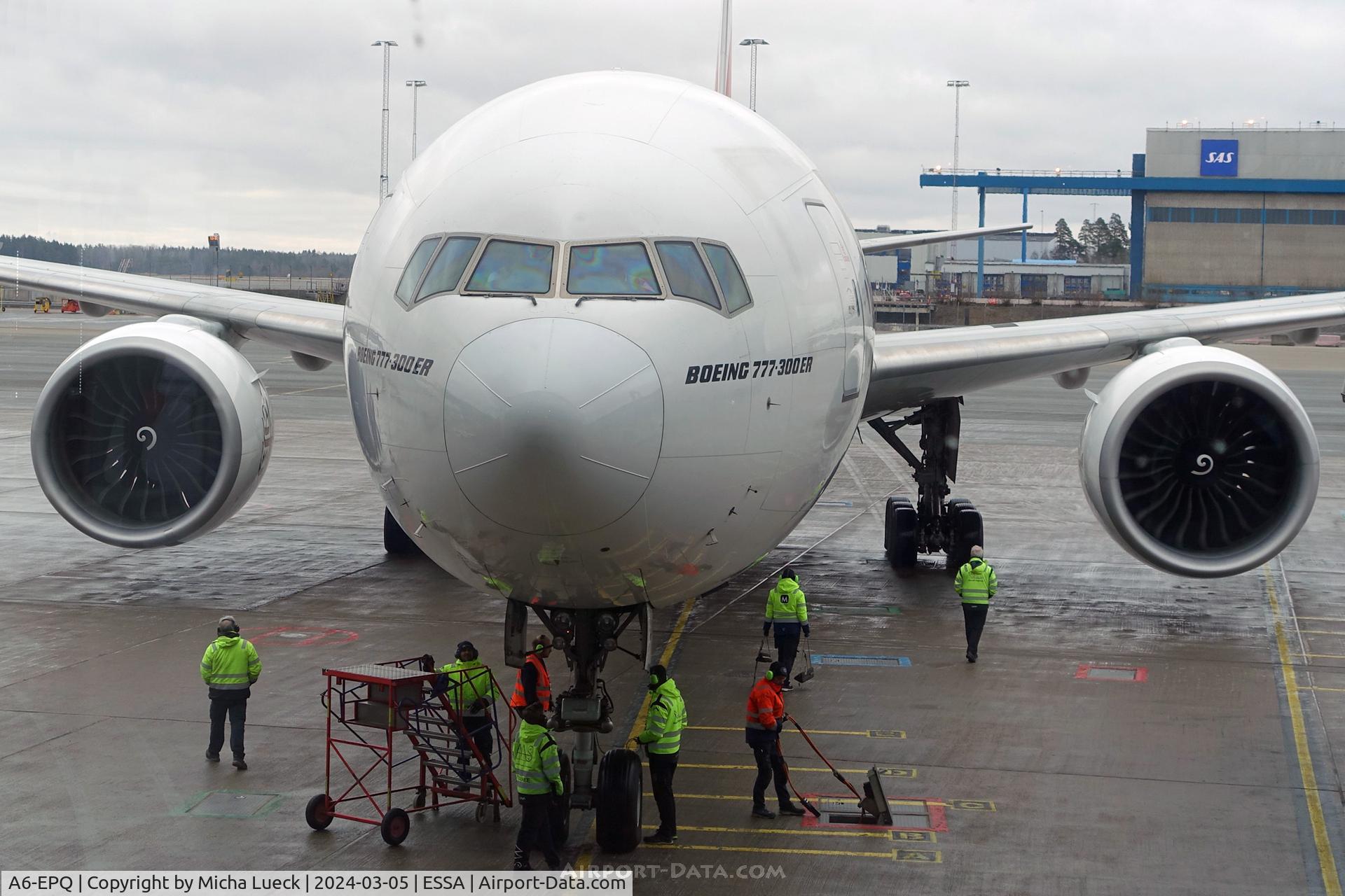 A6-EPQ, 2016 Boeing 777-300/ER C/N 42336, At Arlanda