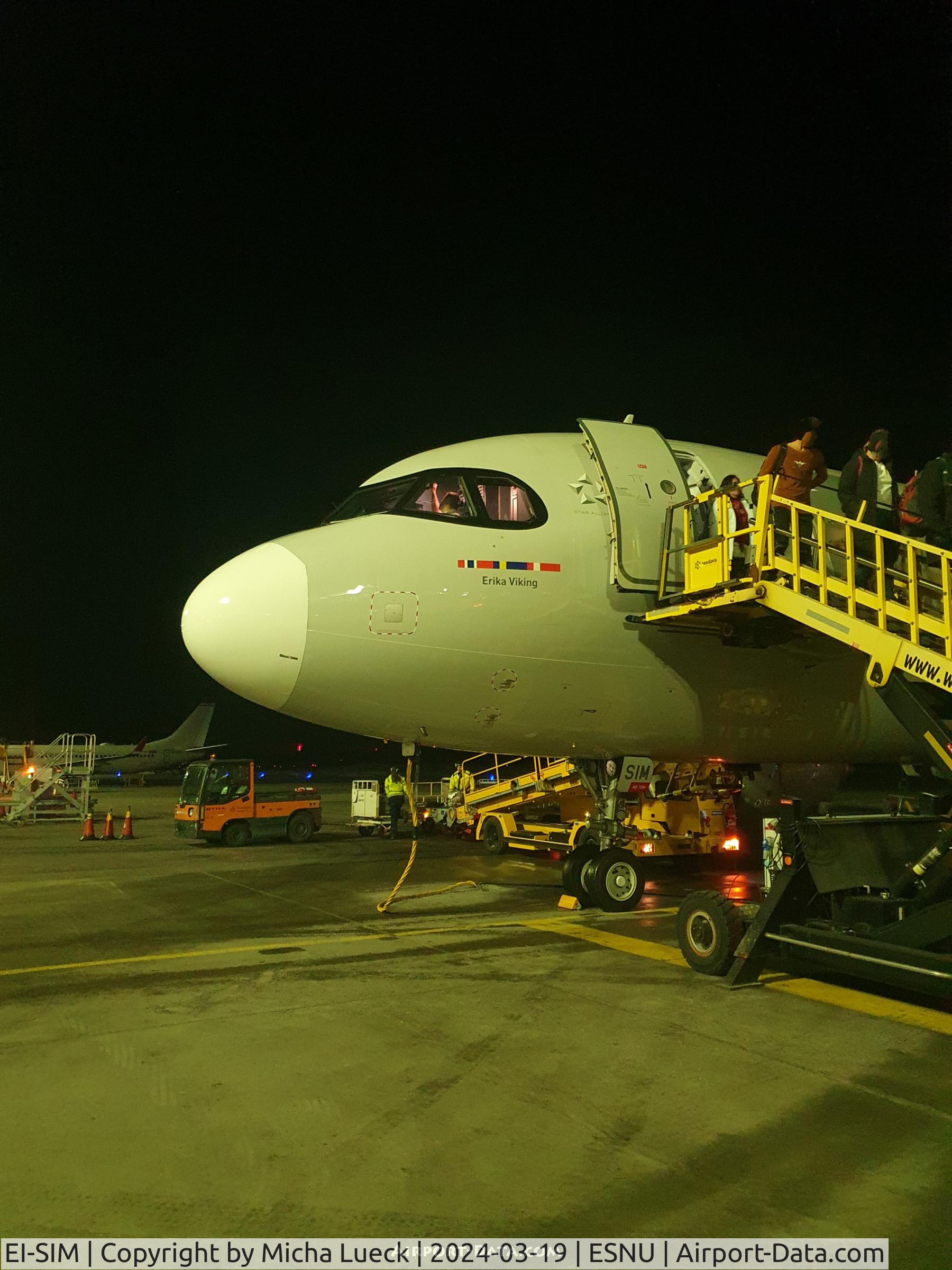 EI-SIM, 2022 Airbus A320-251N C/N 10761, Just arrived from Arlanda