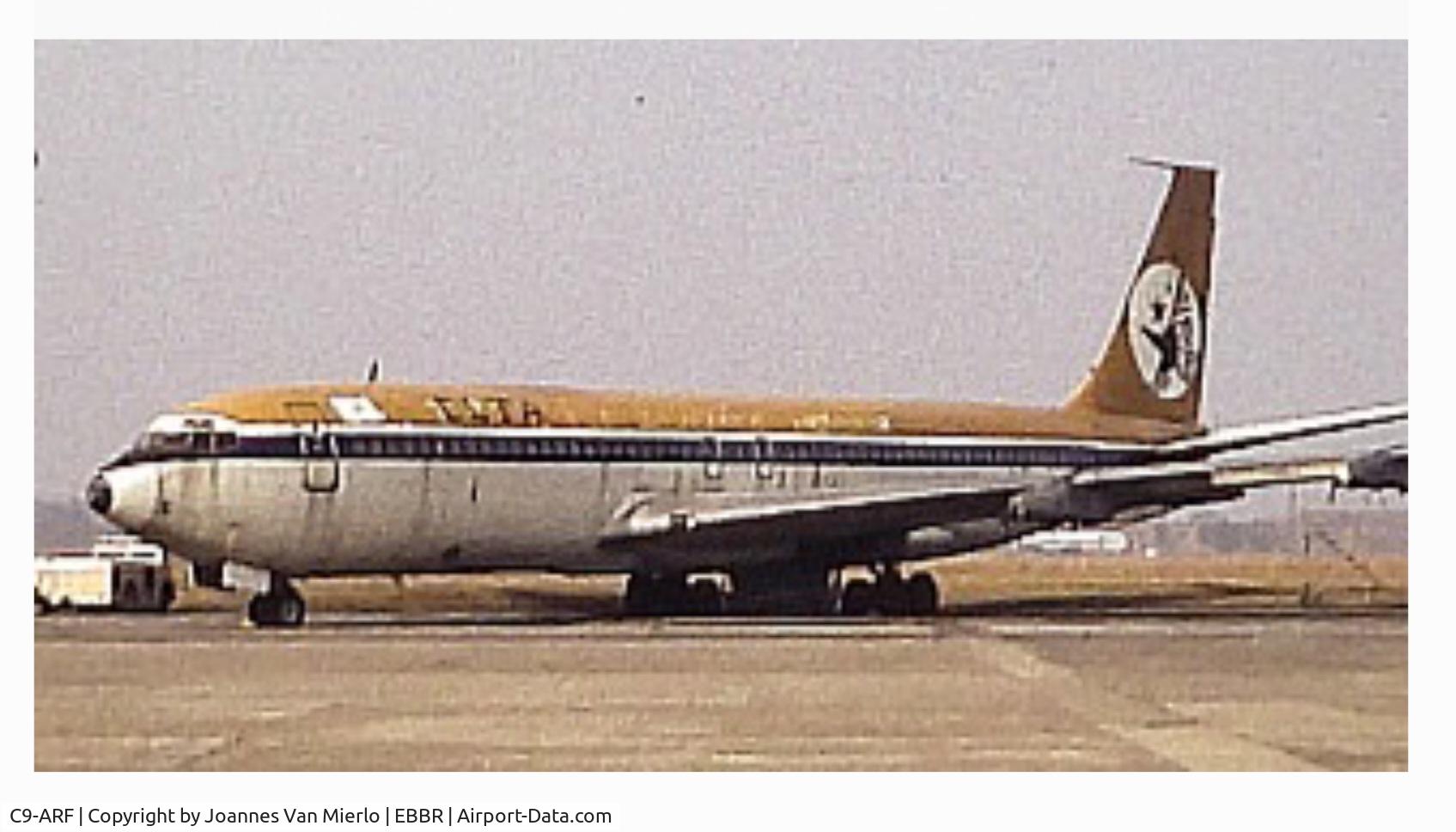 C9-ARF, 1958 Boeing 707-321 C/N 17593, Stored at Brussels'80s ex-slide