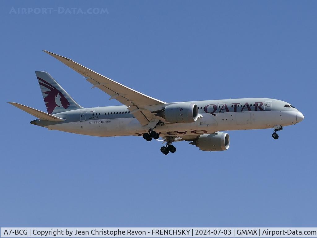 A7-BCG, 2013 Boeing 787-8 Dreamliner C/N 38325, Doha (DOH)	Casablanca (CMN)	 Marrakech (RAK) QR1395