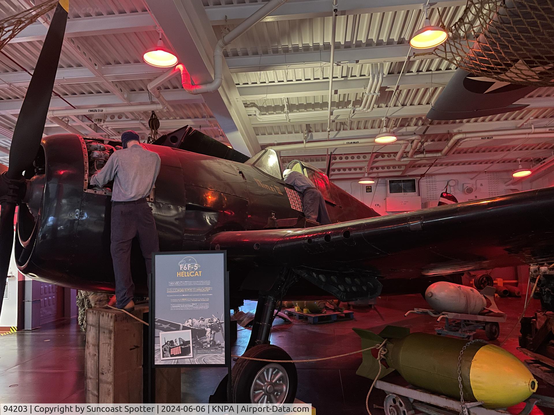 94203, Grumman F6F-5 Hellcat C/N A-11955, An US Navy F6F Hellcat sits on display at the National Naval Aviation Museum