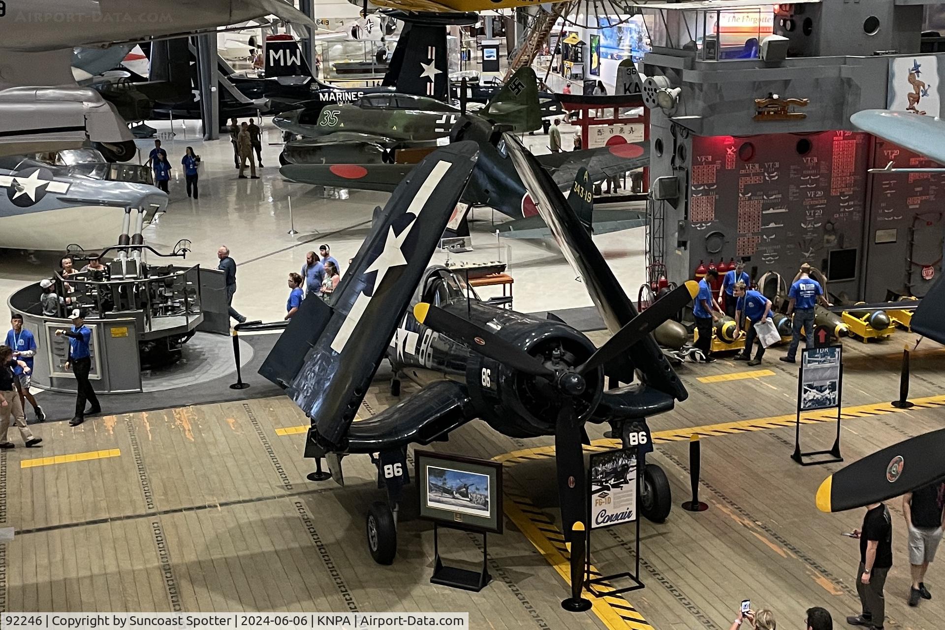 92246, Goodyear FG-1D Corsair C/N 3507, An US Marine Corps F4U Corsair sits on display at the National Naval Aviation Museum