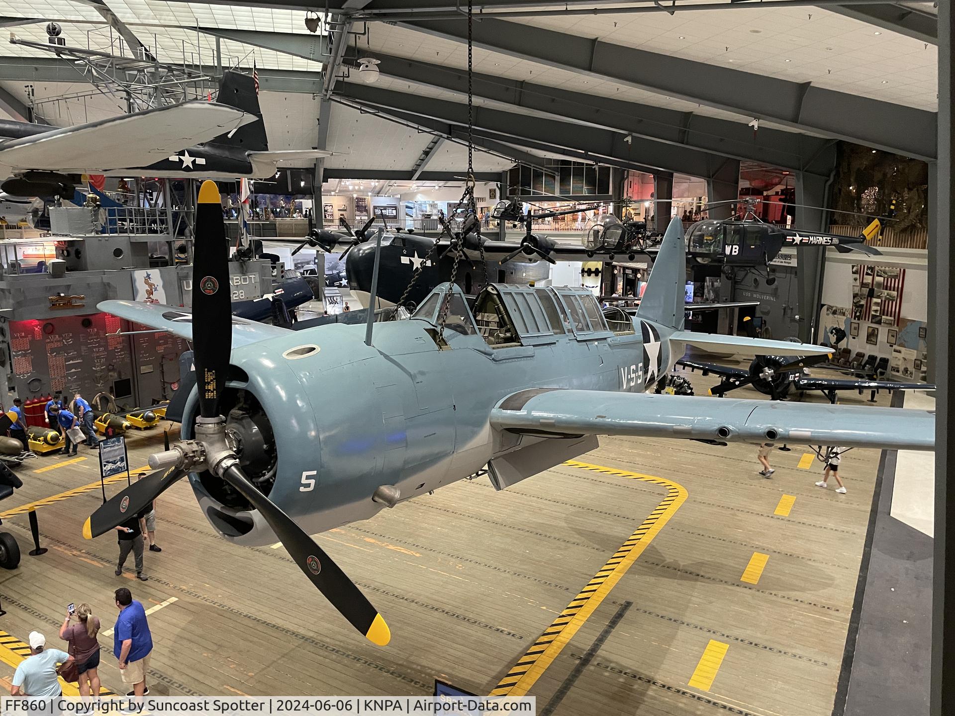 FF860, Brewster A-34 C/N 462-860, An SB2A Buccaneer sits on display at the National Naval Aviation Museum