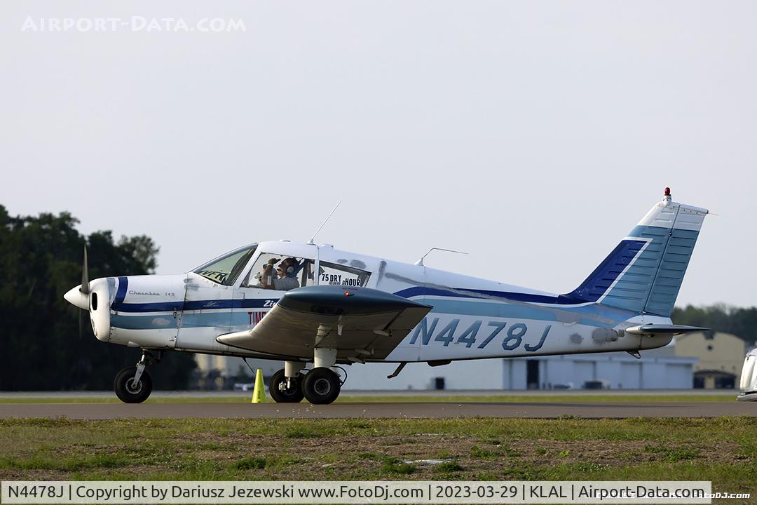 N4478J, 1967 Piper PA-28-140 Cherokee C/N 28-22894, Piper PA-28-140 Cherokee Cruiser  C/N 28-22894, N4478J