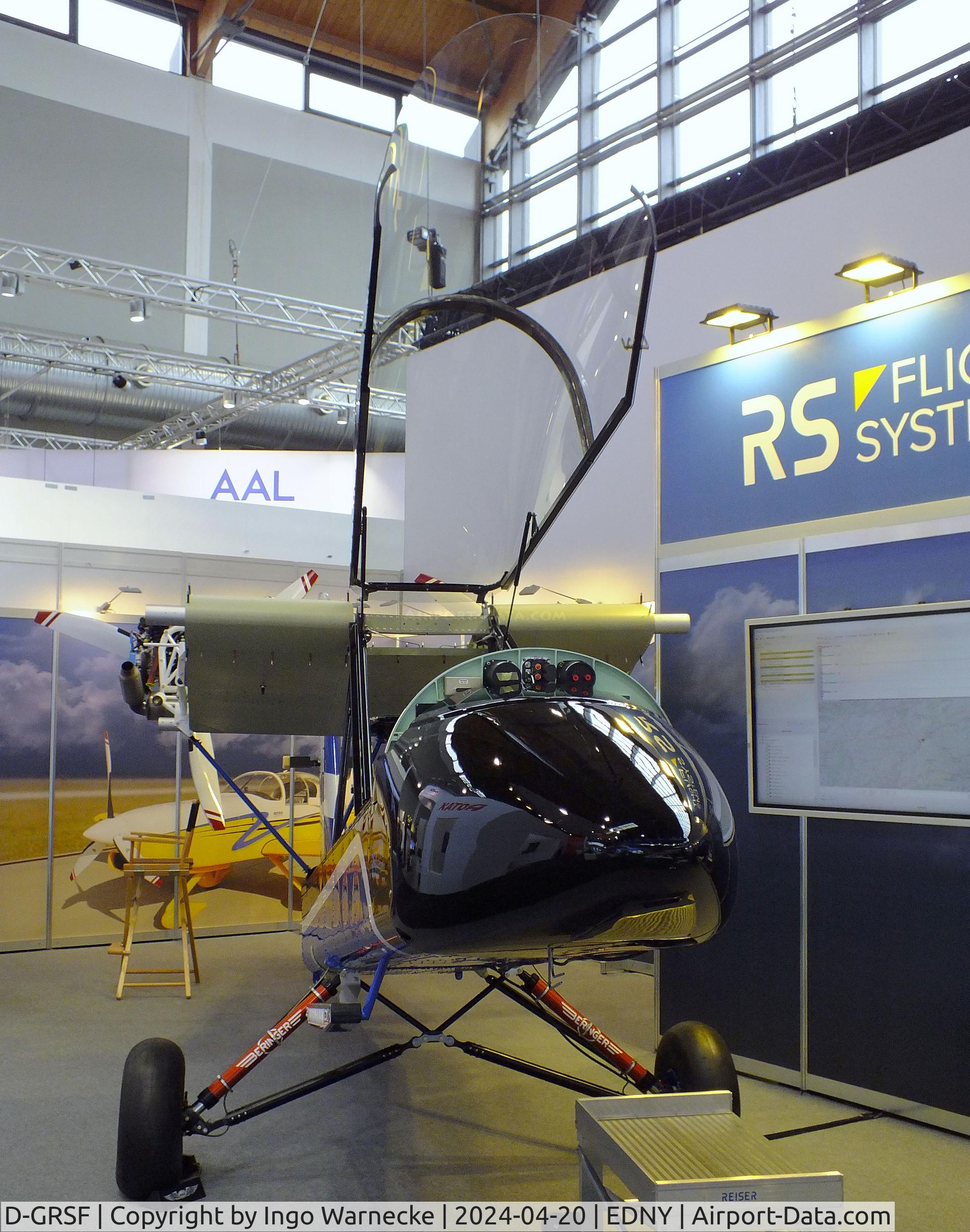 D-GRSF, Lockwood Air Cam C/N not found_D_GRSF, Lockwood Air-Cam (outer wings / tailplane dismounted, central wing / engines minus outer skin/cowlings) at the AERO 2024, Friedrichshafen