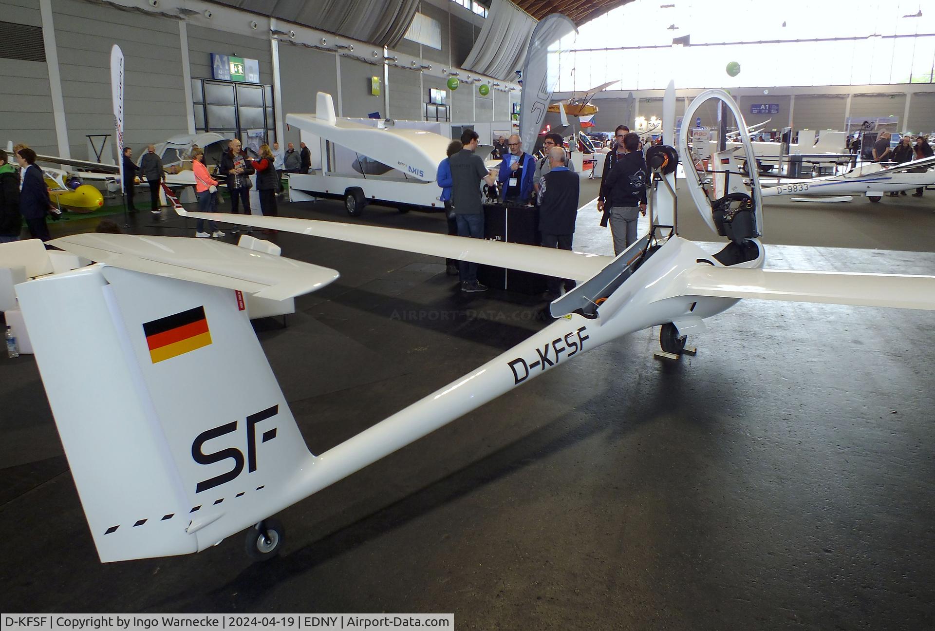 D-KFSF, 2023 Schleicher AS 33 Me C/N not found_D-KFSF, Schleicher AS-33 Me with electric motor at the AERO 2024, Friedrichshafen