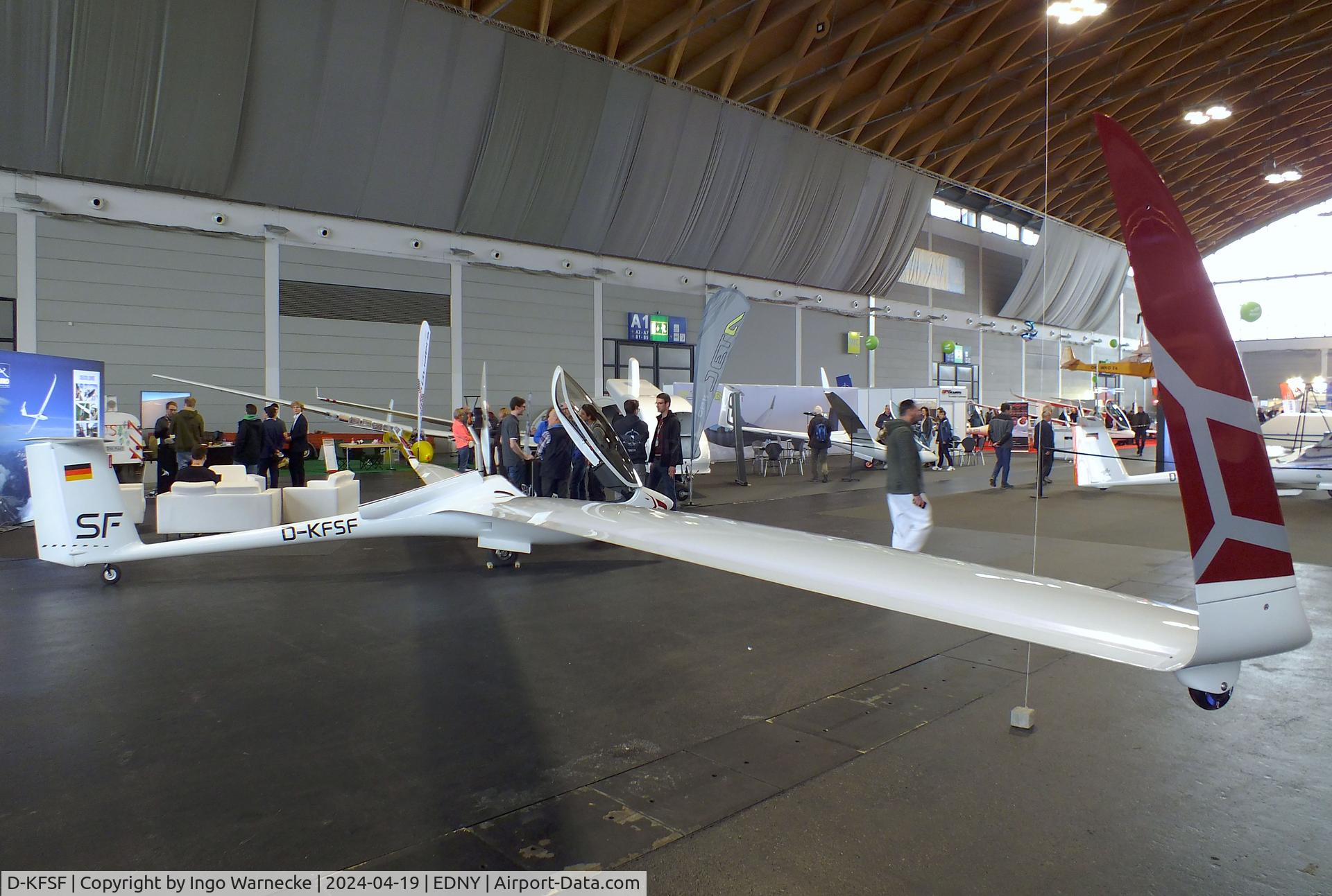 D-KFSF, 2023 Schleicher AS 33 Me C/N not found_D-KFSF, Schleicher AS-33 Me with electric motor at the AERO 2024, Friedrichshafen