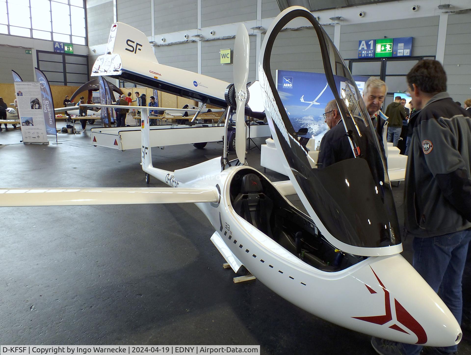 D-KFSF, 2023 Schleicher AS 33 Me C/N not found_D-KFSF, Schleicher AS-33 Me with electric motor at the AERO 2024, Friedrichshafen