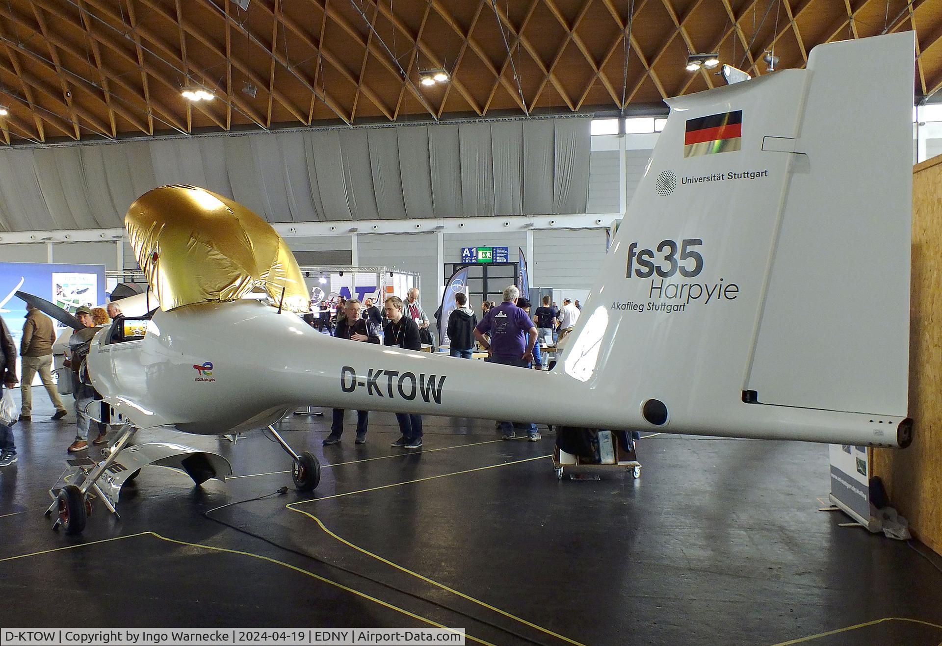 D-KTOW, 2019 Akaflieg Stuttgart FS-35 Harpyie C/N 01, Akaflieg Stuttgart fs 35 Harpyie (wings / tailplane dismounted) at the AERO 2024, Friedrichshafen