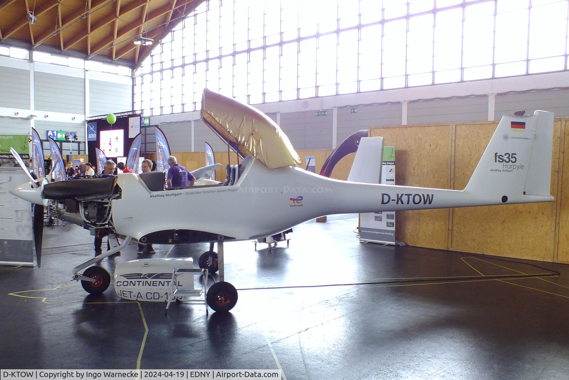 D-KTOW, 2019 Akaflieg Stuttgart FS-35 Harpyie C/N 01, Akaflieg Stuttgart fs 35 Harpyie (wings / tailplane dismounted) at the AERO 2024, Friedrichshafen
