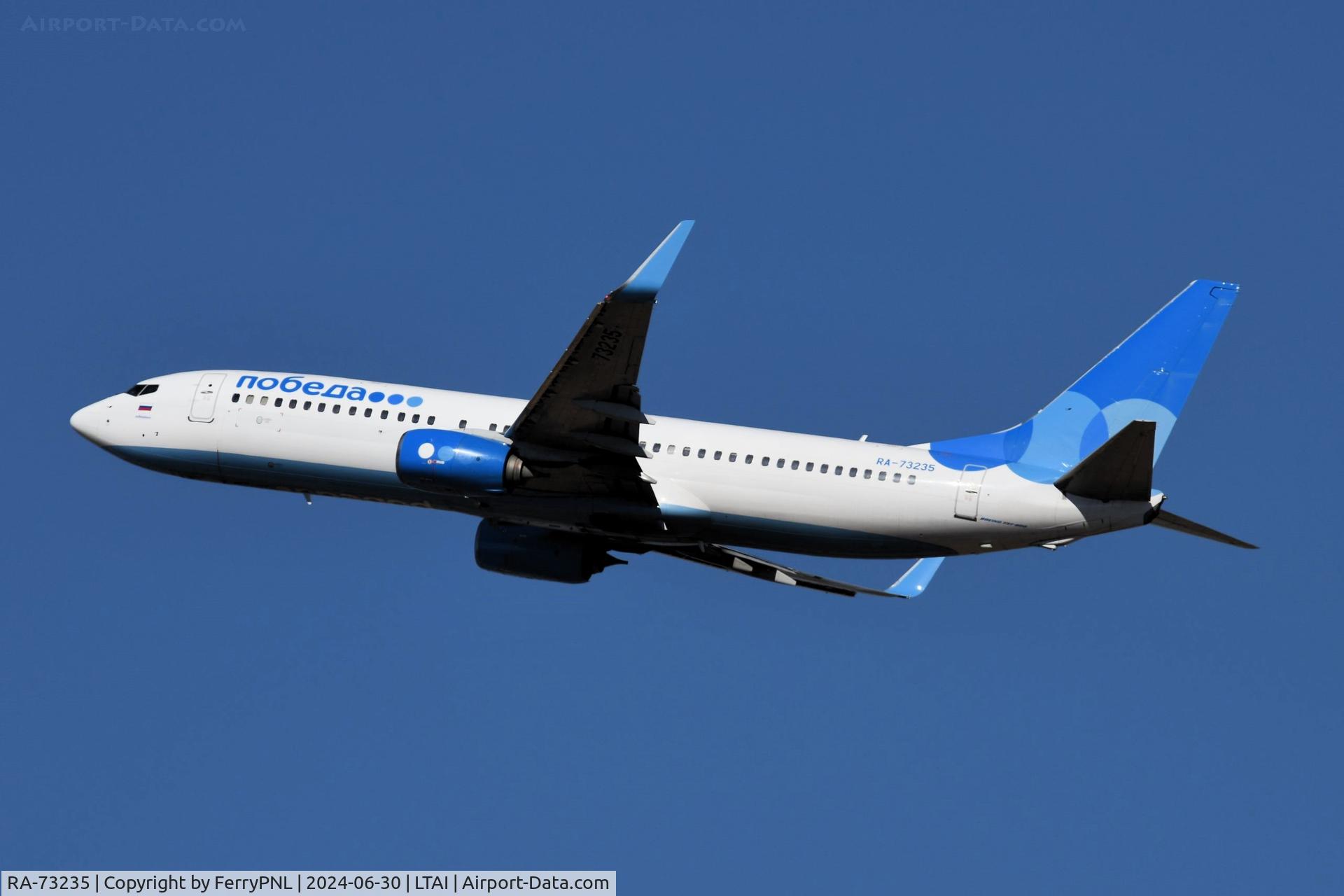 RA-73235, 2015 Boeing 737-8LJ(WL) C/N 41205, Departure of Pobeda B738