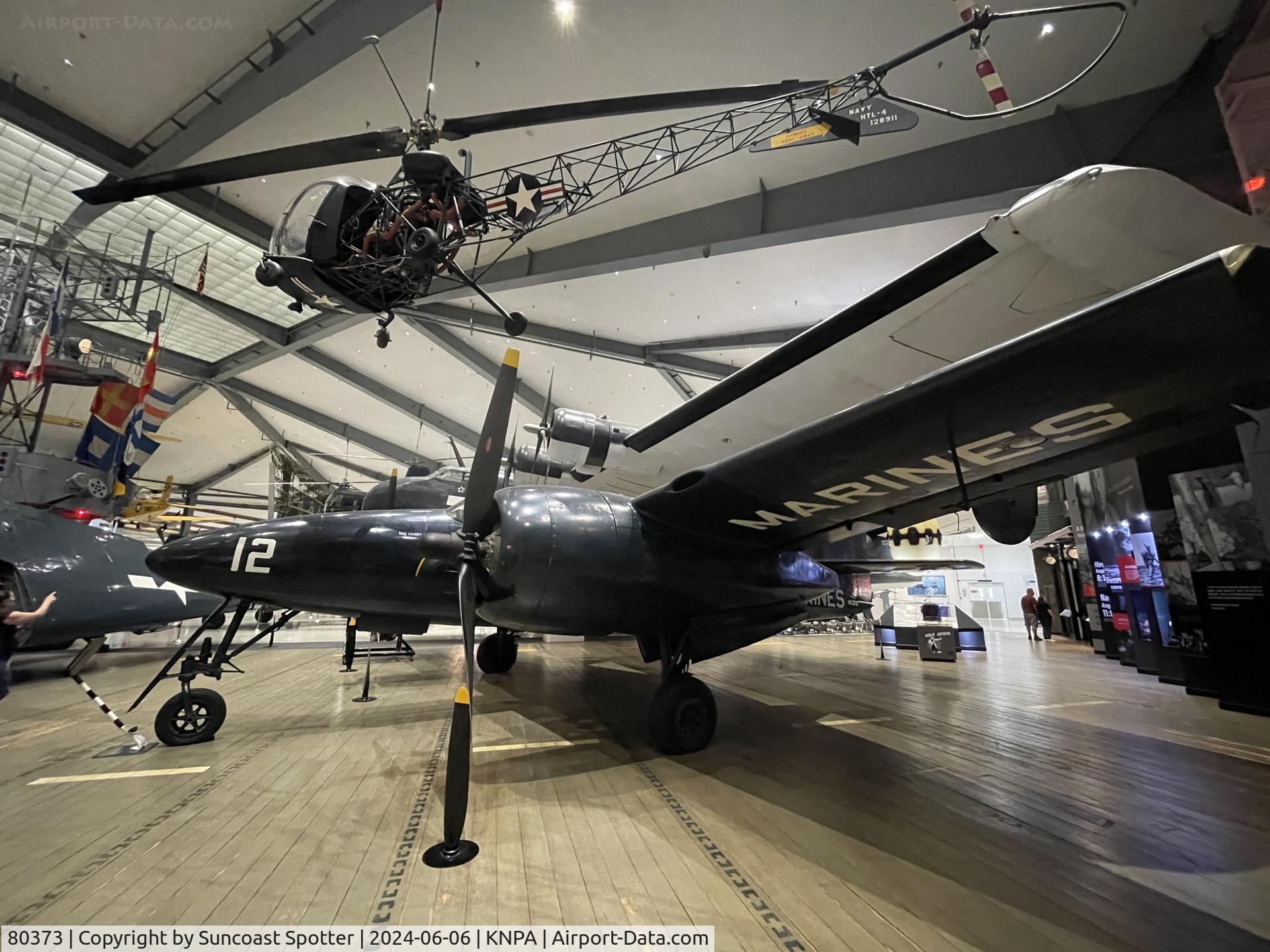 80373, Grumman F7F-3 Tigercat C/N C.115, An US Marine Corps F7F Tigercat sits on display at the National Naval Aviation Museum