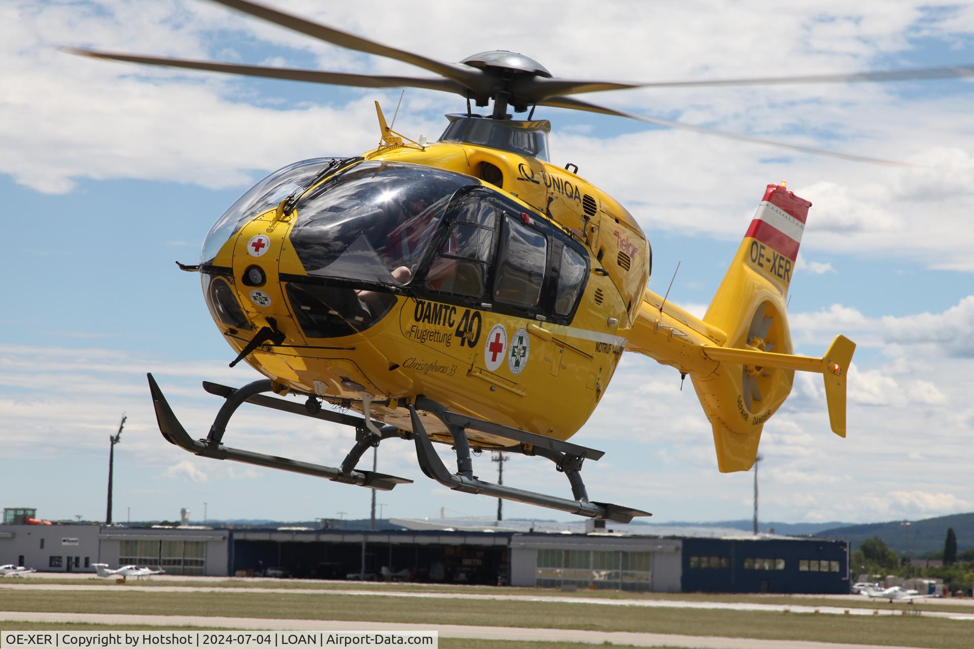 OE-XER, 2002 Eurocopter EC-135T-2 C/N 0221, Departing its base