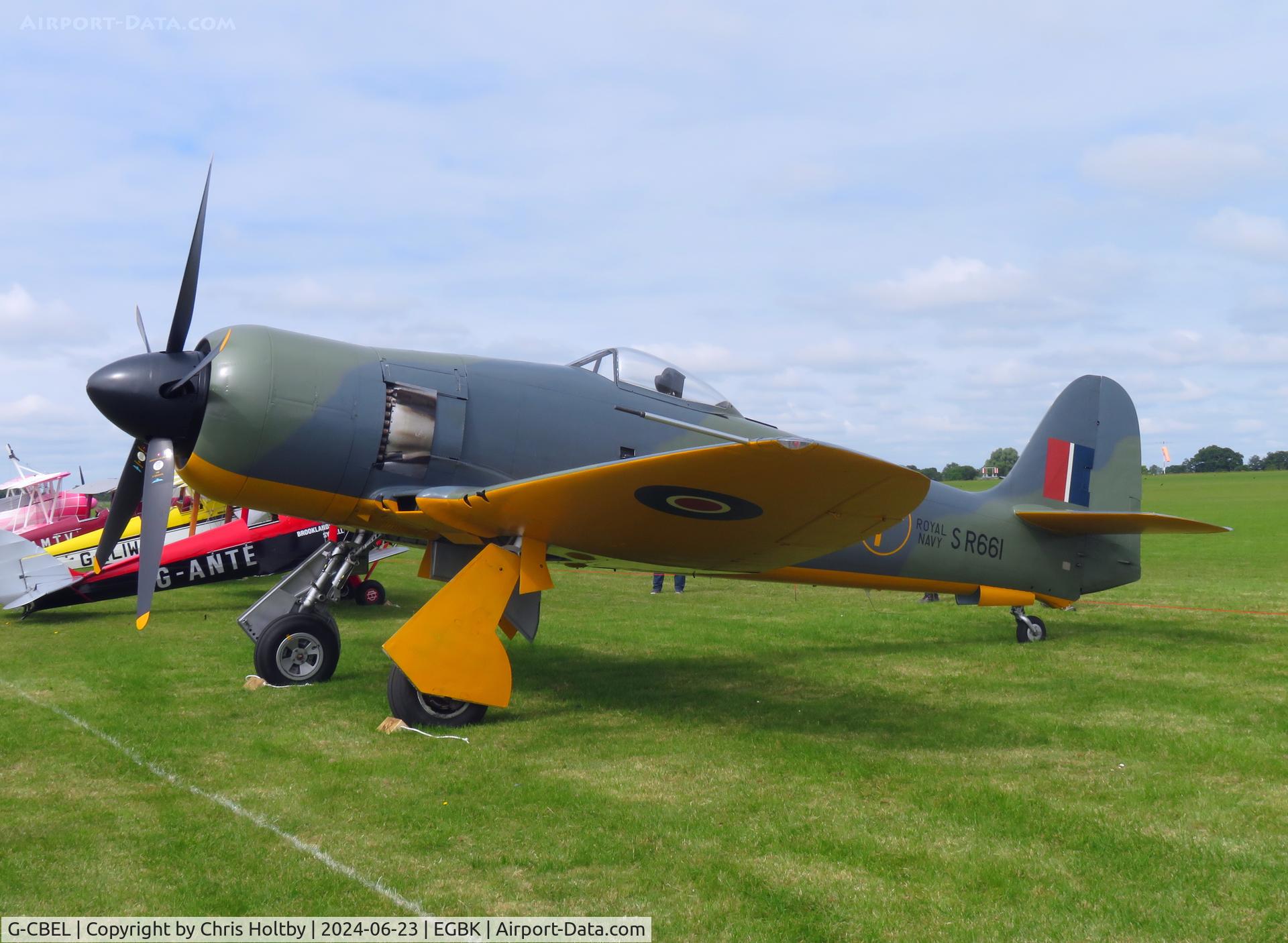 G-CBEL, 1953 Hawker Fury FB11 C/N 37539, On the flight line at Sywell Airshow 2024