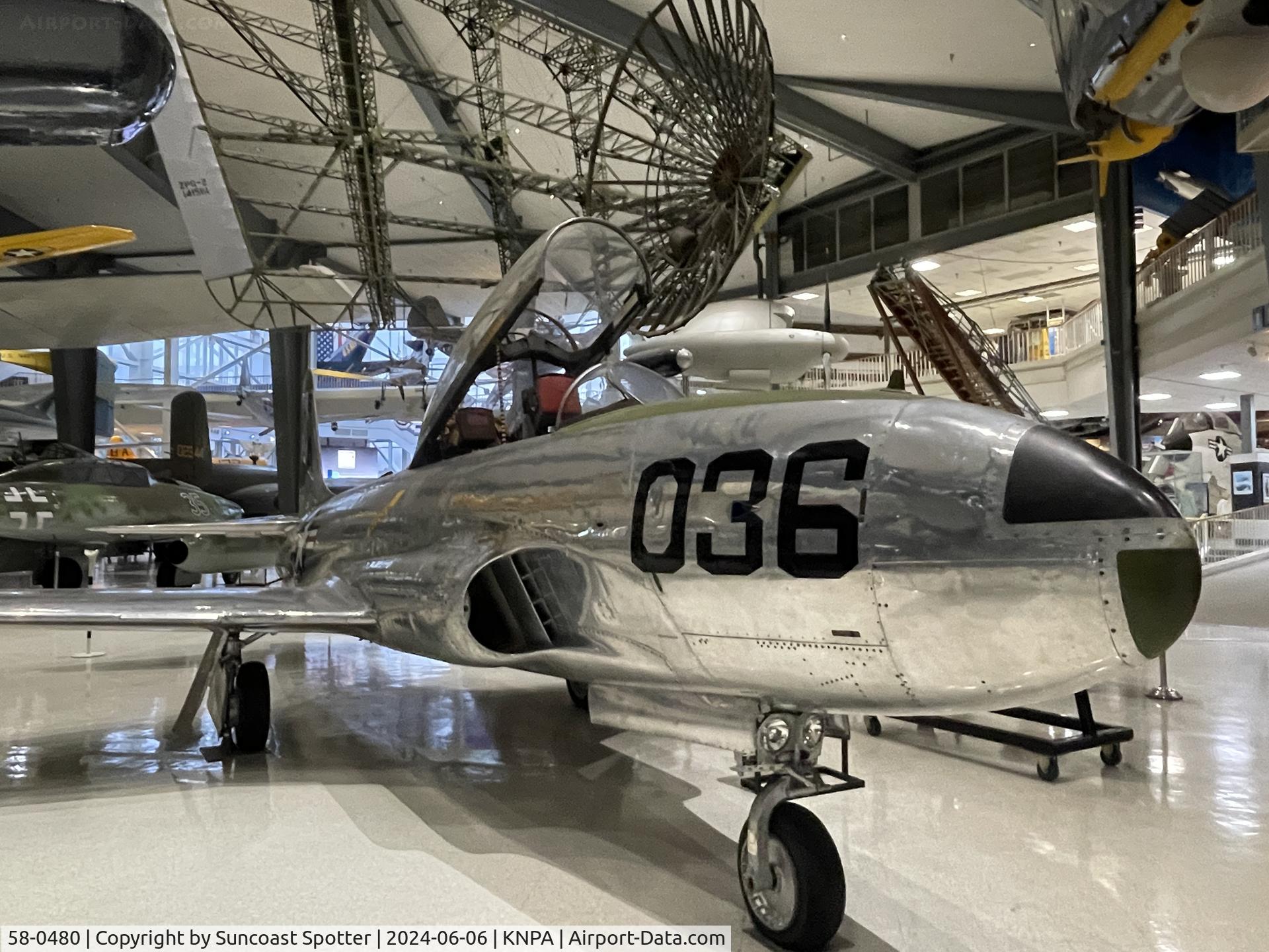 58-0480, 1951 Lockheed T-33B Shooting Star C/N 580-6650, An T-33 Shooting Star marked as US Navy 131816
sits on display at the National Naval Aviation Museum