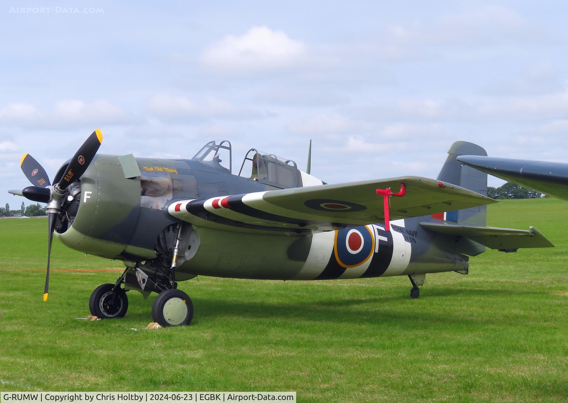 G-RUMW, 1944 General Motors (Grumman) FM-2 Wildcat C/N 5765, Grumann Wildcat at the Sywell Airshow 2024 - the only flying example left in Europe.