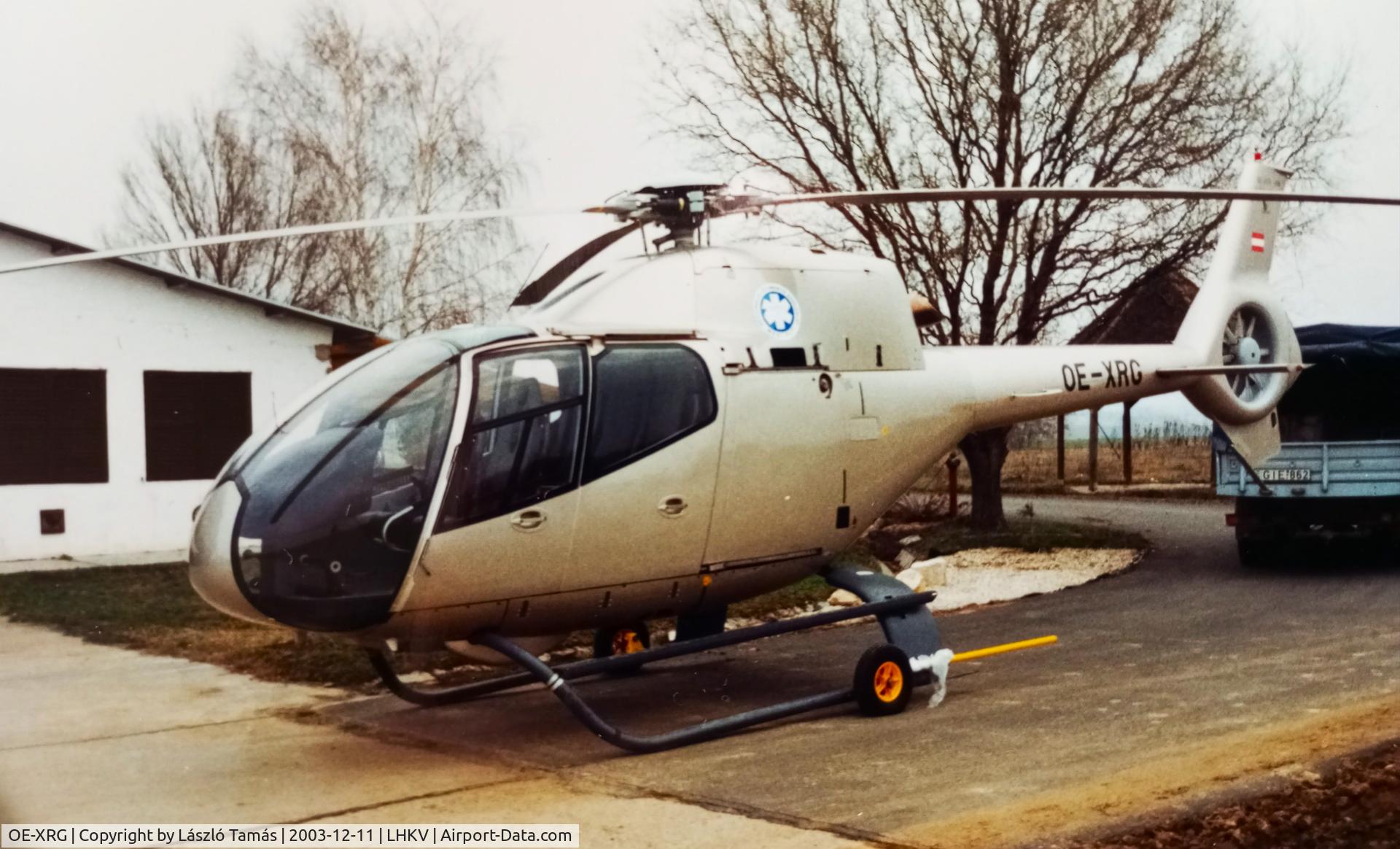 OE-XRG, 2002 Eurocopter EC-120B Colibri C/N 1298, Short visit at Kaposújlak airfield (Hungary).