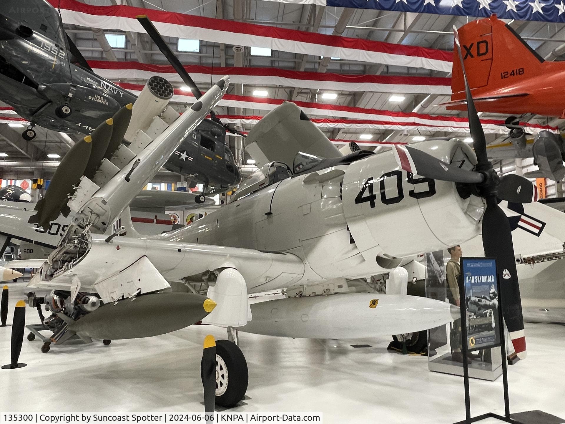 135300, Douglas A-1H Skyraider C/N 9944, An US Navy A-1H Skyraider from the  Attack Squadron 115 at Naval Air Facility Atsugi sits on display at the National Naval Aviation Museum