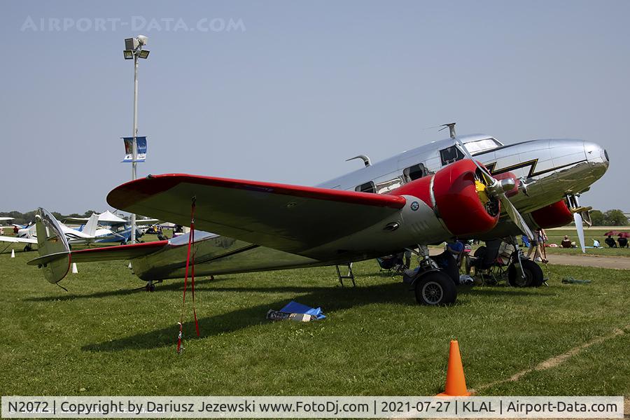 N2072, 1936 Lockheed 12A Electra Junior C/N 1208, Lockheed 12A Electra Junior  C/N 1208, NC2072