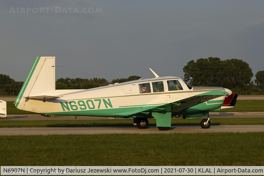 N6907N, 1968 Mooney M-20G Statesman C/N 680136, Mooney M-20G Statesman  C/N 680136, N6907N