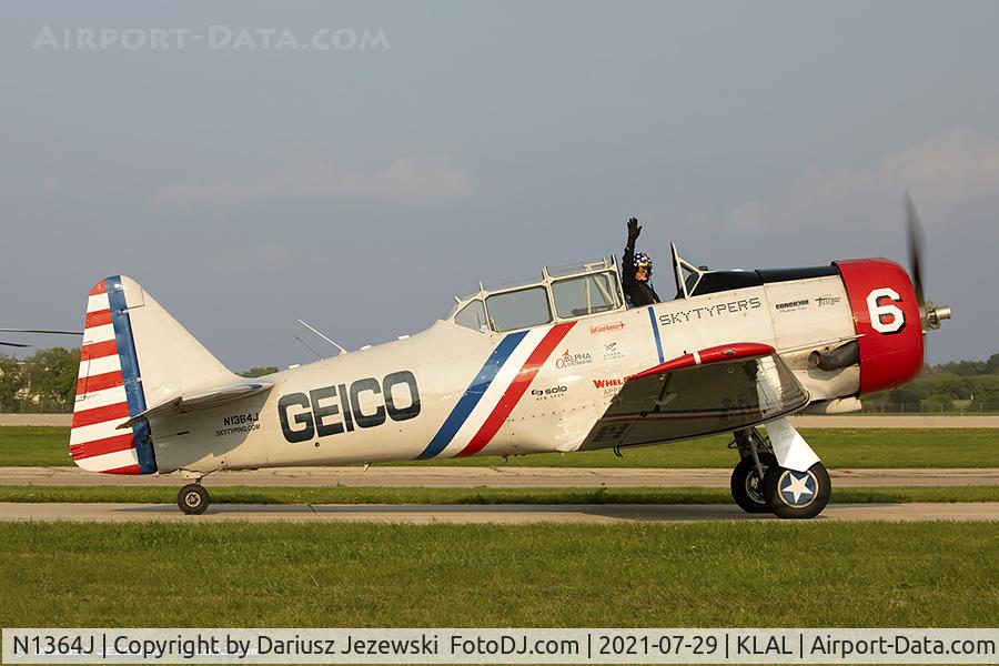 N1364J, 1951 North American T-6G Texan C/N 188-71, North American T-6G Texan  C/N 53655, N1364J