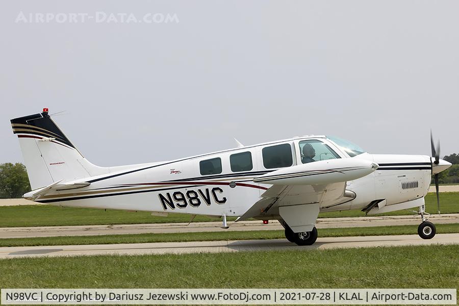 N98VC, 1998 Beech A36 Bonanza 36 C/N E-3170, Raytheon A36 Bonanza  C/N E-3170 , N98VC