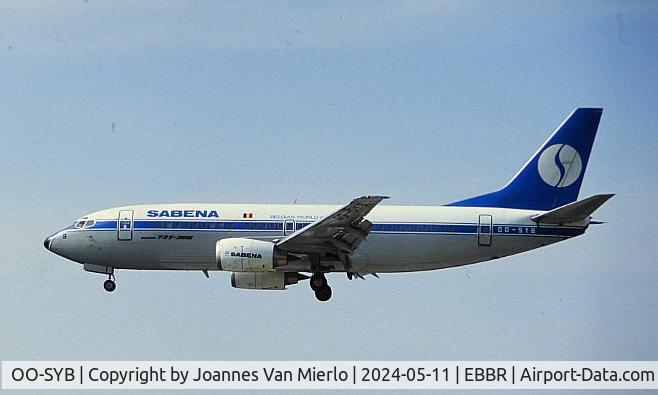 OO-SYB, 1989 Boeing 737-329 C/N 24356, ex-slide