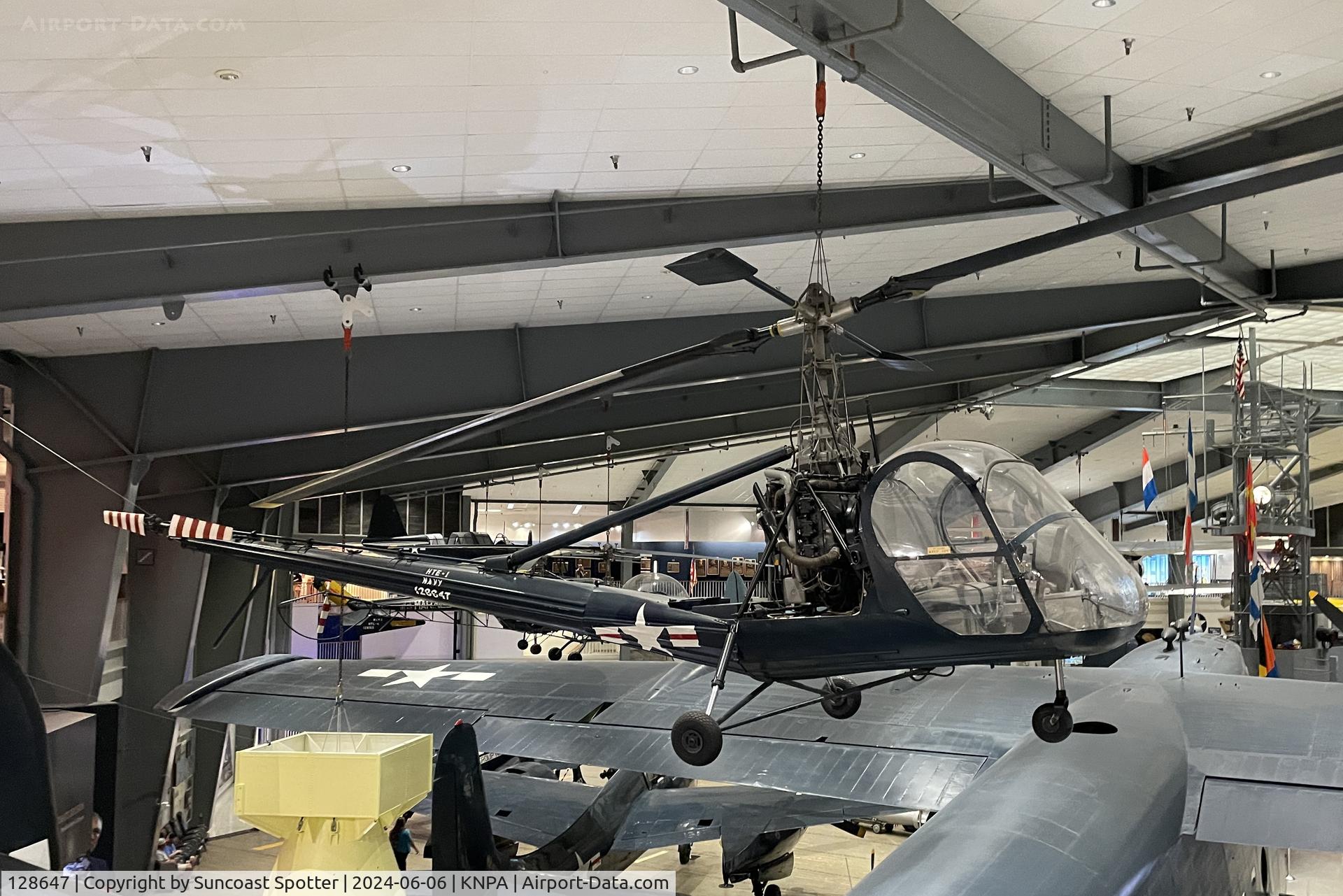 128647, 1950 Hiller HTE-1 C/N Not found 128647, An US Navy HTE sits on display at the National Naval Aviation Museum
