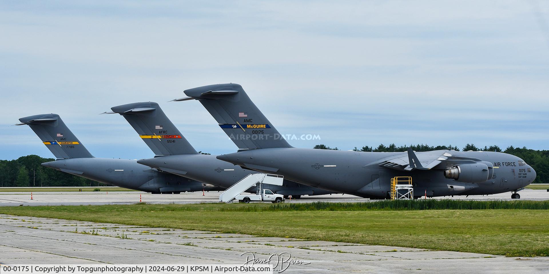 00-0175, 2000 Boeing C-17A Globemaster III C/N P-75, REACH737 rests while stopping in overnight from EU.