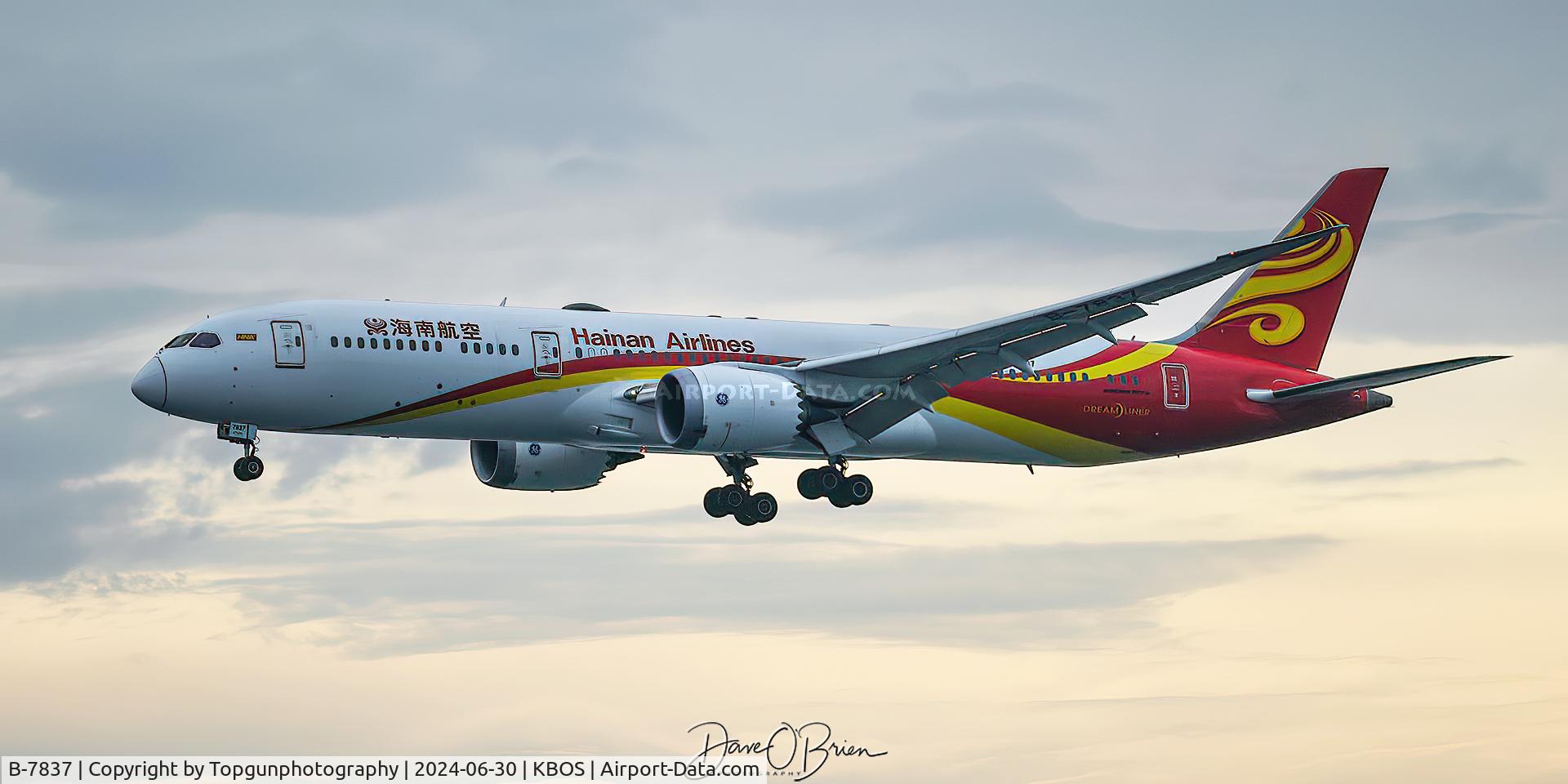 B-7837, 2016 Boeing 787-94P Dreamliner C/N 62713, Landing at Logan from Beijing