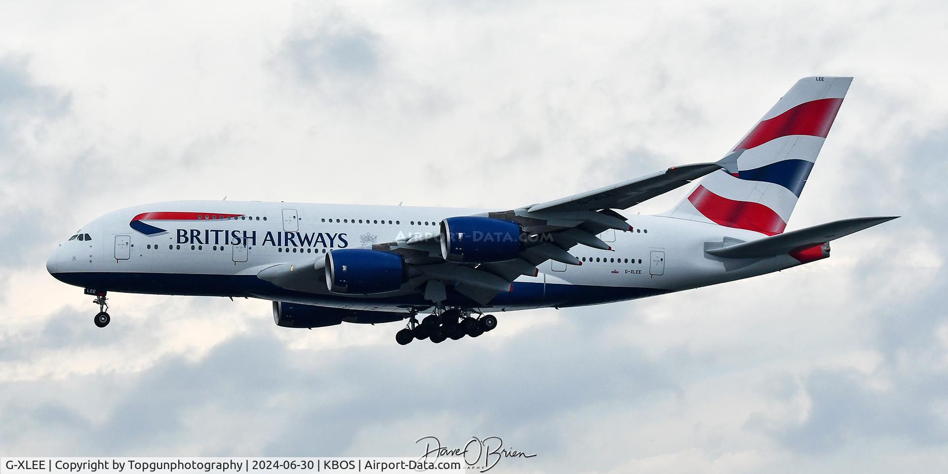 G-XLEE, 2013 Airbus A380-841 C/N 148, Landing RW22 R