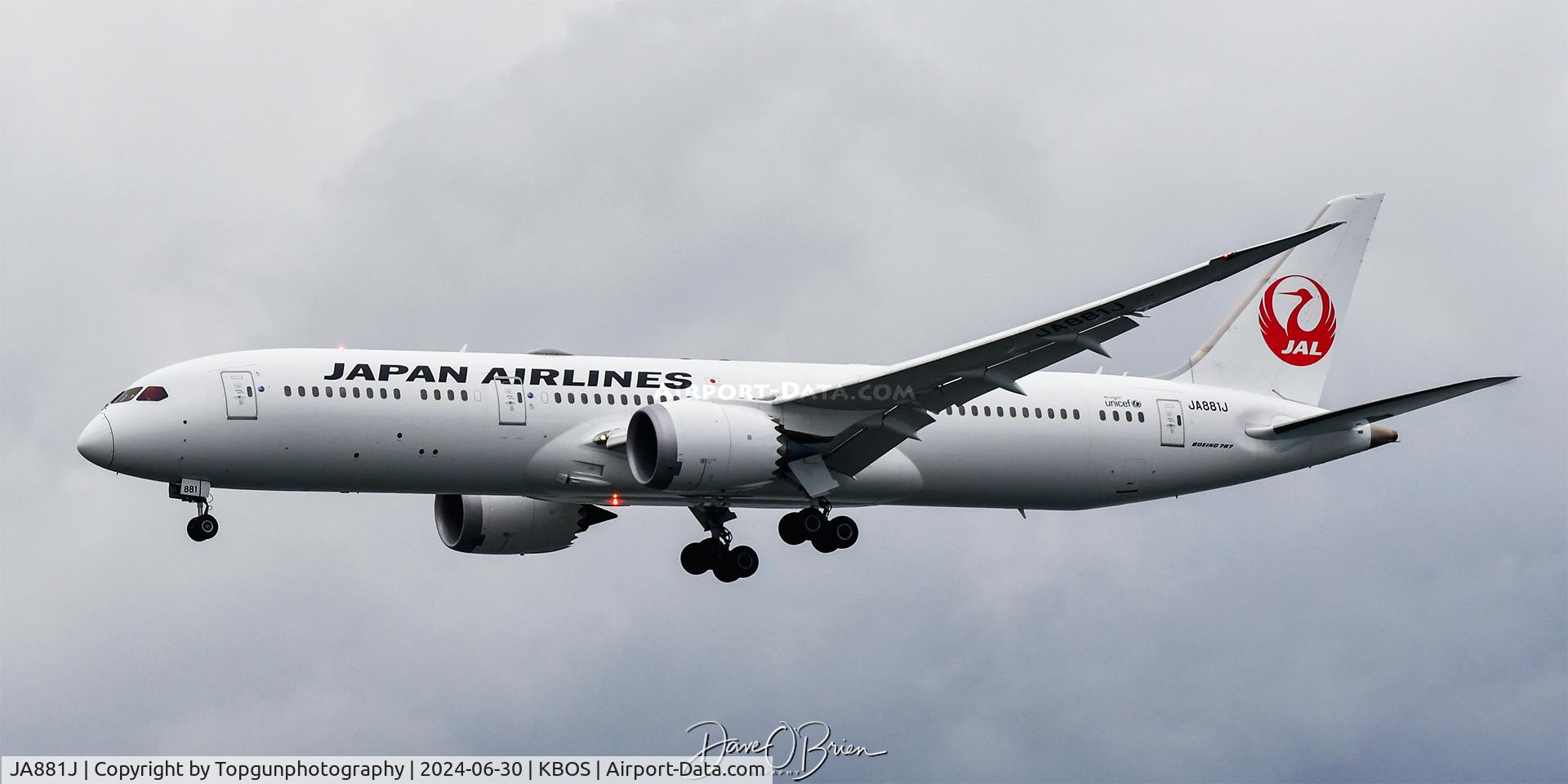 JA881J, 2021 Boeing 787-9 Dreamliner Dreamliner C/N 66514, Inbound from Tokyo