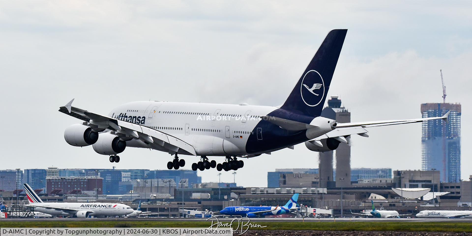 D-AIMC, 2010 Airbus A380-841 C/N 044, Ready to land RW22 L at Logan